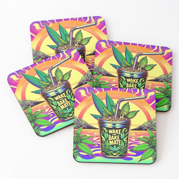 Item preview, Wake and Bake Mate Yerba Coffee Cannabis Design designed and sold by HippieFarms11.