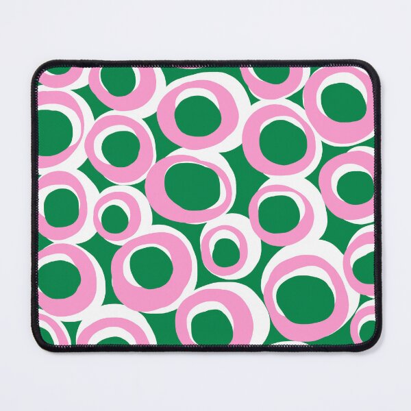 Item preview, Retro Mid Century Modern 70s Pattern in Green and Pink designed and sold by Deutschic.