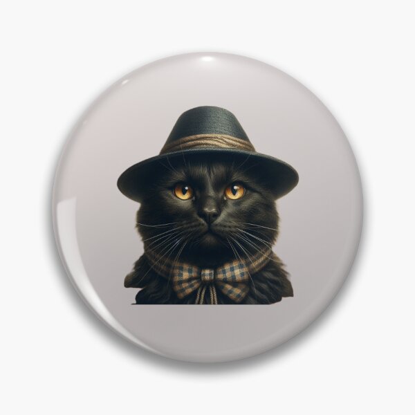 Item preview, Black and Pretty Gentleman Cat in a Hat designed and sold by MargaretFasDes.