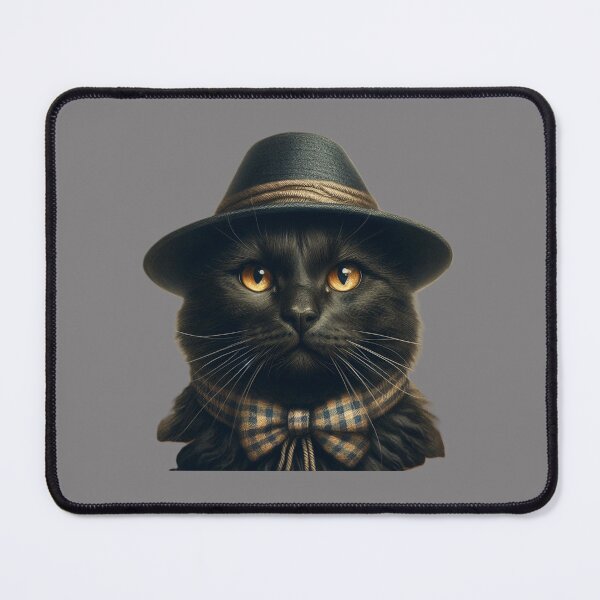 Item preview, Black and Pretty Gentleman Cat in a Hat designed and sold by MargaretFasDes.