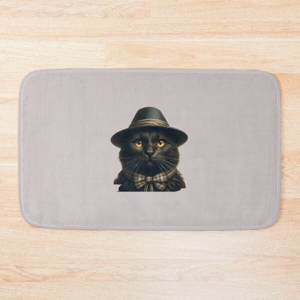 Item preview, Black and Pretty Gentleman Cat in a Hat designed and sold by MargaretFasDes.