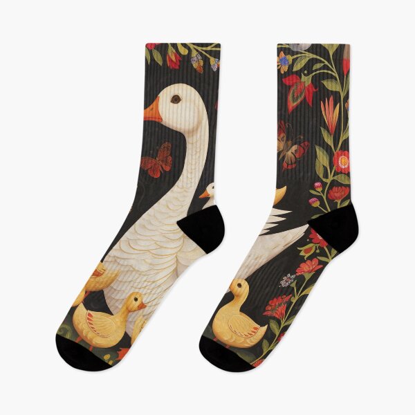 Item preview, Mother goose with little geese folk art 2 designed and sold by Folksy Living.