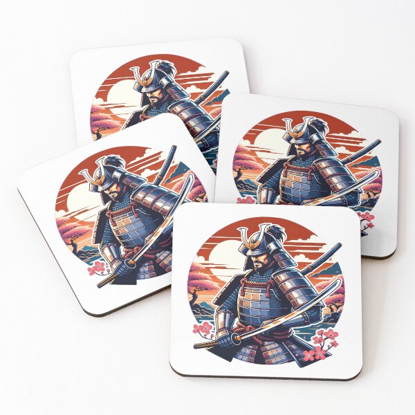 Item preview, Guardian of Tradition: The Samurais Resolve within Nature's Embrace designed and sold by jgvisualarts.