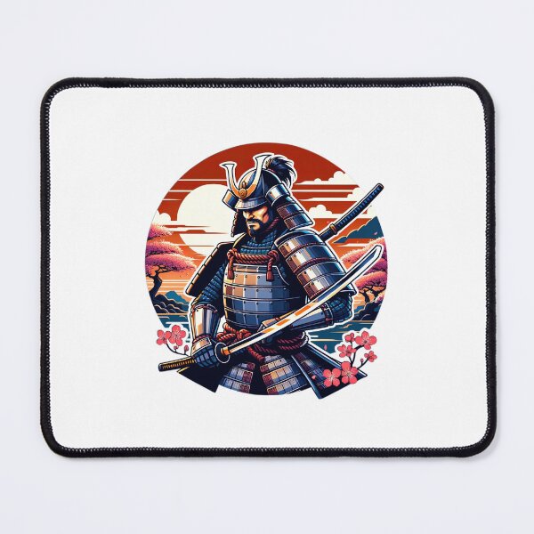 Item preview, Guardian of Tradition: The Samurais Resolve within Nature's Embrace designed and sold by jgvisualarts.