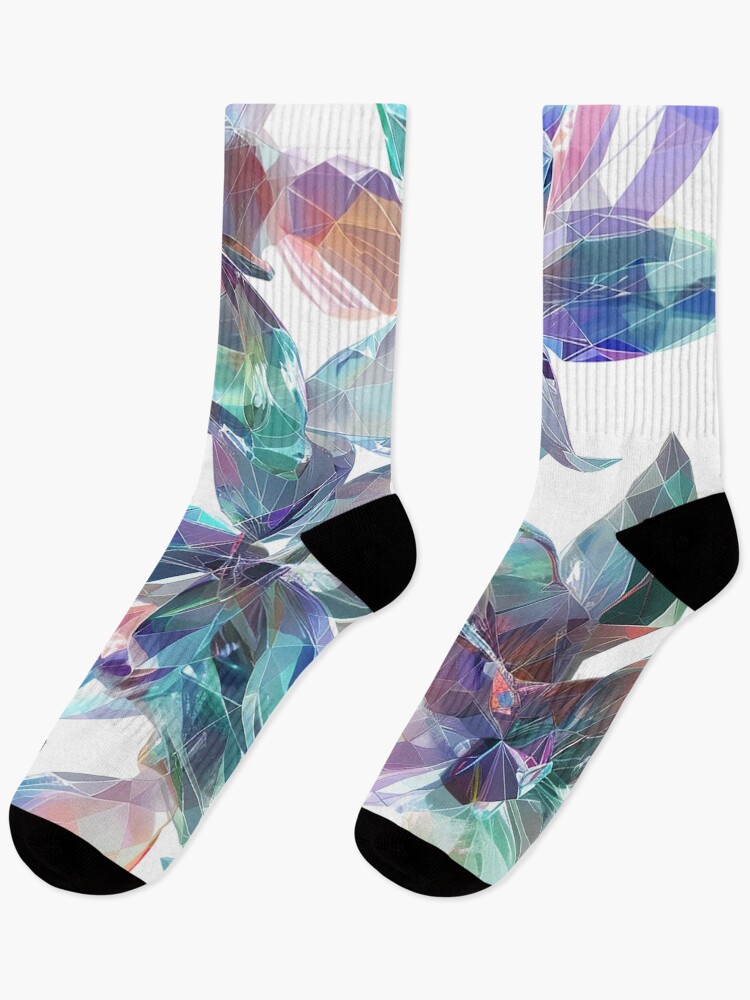 Thumbnail 1 of 5, Socks, Colorful flower designed and sold by nomiraclehere.