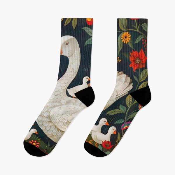 Item preview, Mother goose with little geese folk art 3 designed and sold by Folksy Living.