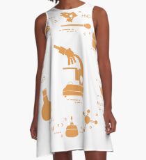 Chemistry scientific, education elements. A-Line Dress