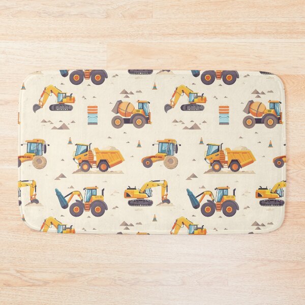 Item preview, construction vehicle seamless digital paper designed and sold by kizenya.