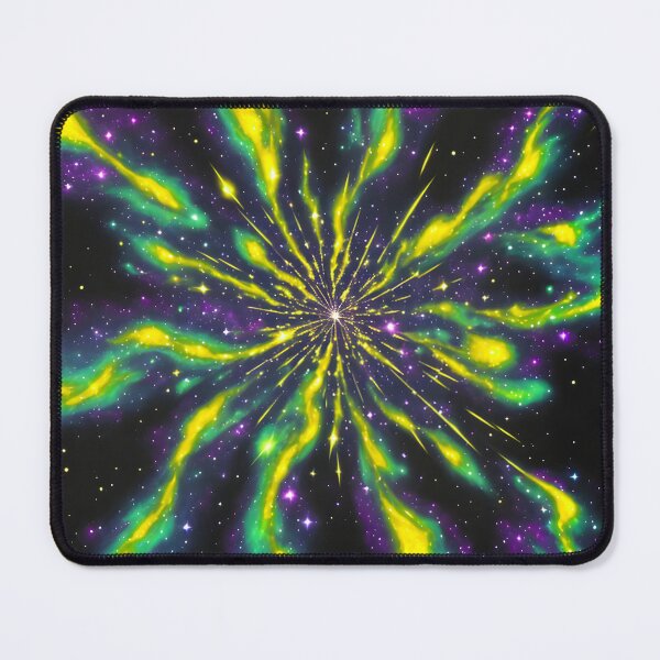 Item preview, #M273: Green & Yellow Cosmic Blast With Purple Glow Groovy Move designed and sold by FarStarL33.