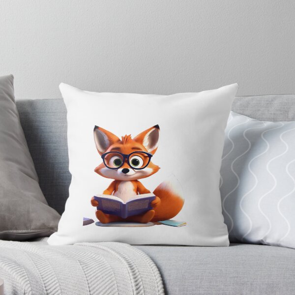 Item preview, the fox is reading the book designed and sold by Basiadesign.
