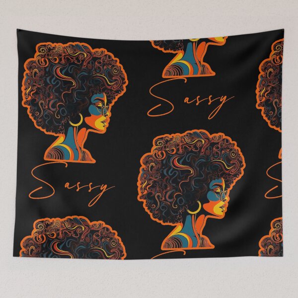 Item preview, Colorful Gorgeous Sassy woman with afro pop-art designed and sold by AdelkoDesigns.