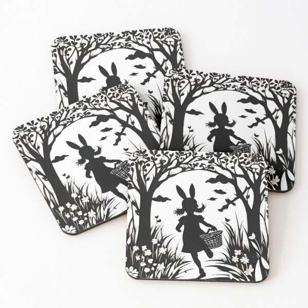 Item preview, Happy Easter - paper cut of an Easter egg hunt designed and sold by dedoma.