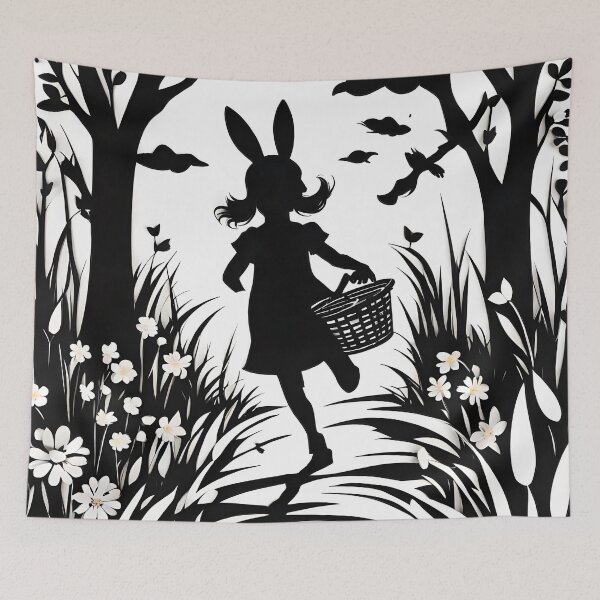 Item preview, Happy Easter - paper cut of an Easter egg hunt designed and sold by dedoma.