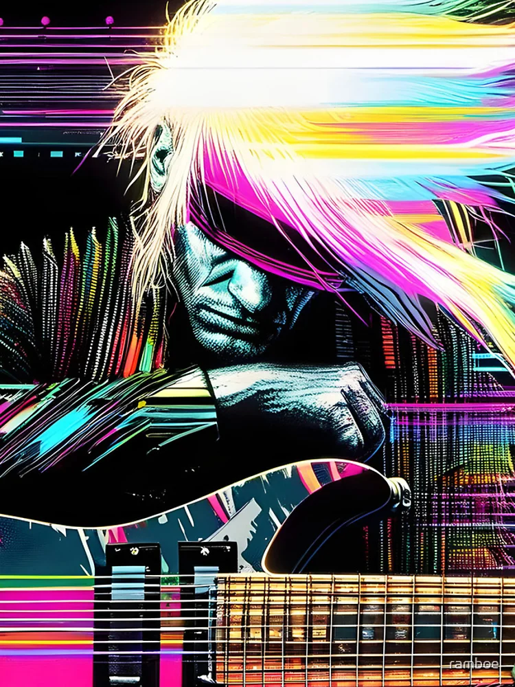 Thumbnail 4 of 4, iPhone Case, Neon Riffs in Digital Rifts designed and sold by ramboe.