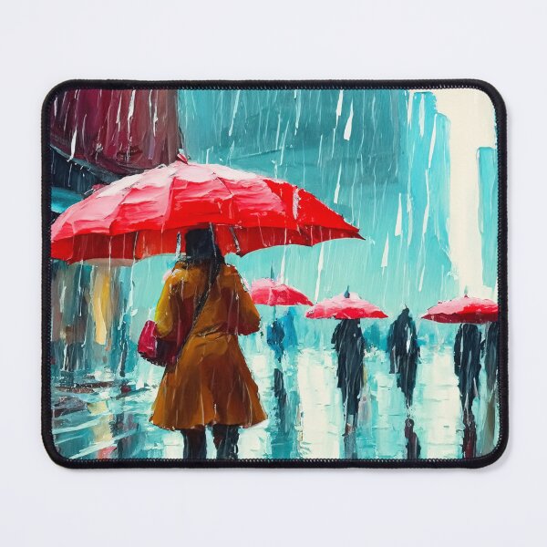 Item preview, Red Umbrellas in Rain designed and sold by LianaCreates.