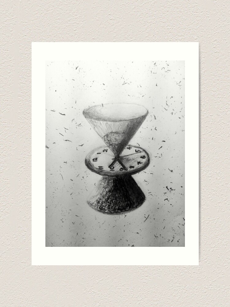 Thumbnail 2 of 3, Art Print, Time Pencil Drawing designed and sold by Hypertexthero.