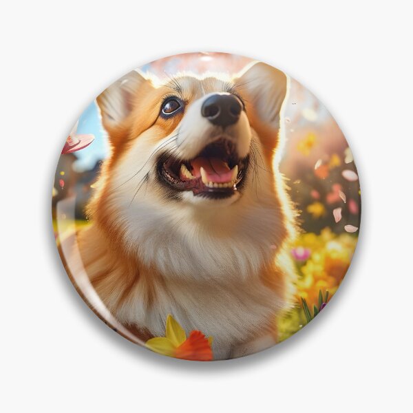 Item preview, Springtime Revel: A Corgi's Floral Delight designed and sold by digiscapeart.