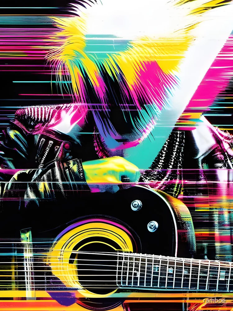 Thumbnail 4 of 4, iPhone Case, Neon Riffs in Digital Rifts 2 designed and sold by ramboe.