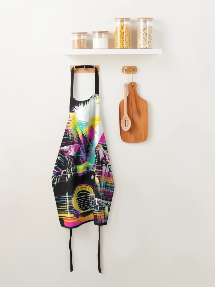 Thumbnail 4 of 6, Apron, Neon Riffs in Digital Rifts 2 designed and sold by ramboe.