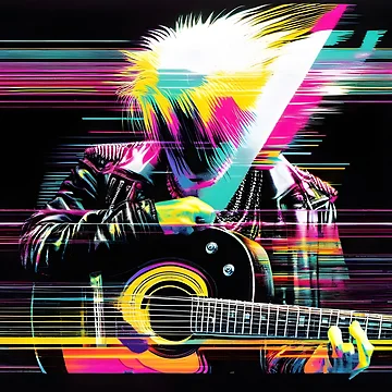 Artwork thumbnail, Neon Riffs in Digital Rifts 2 by ramboe