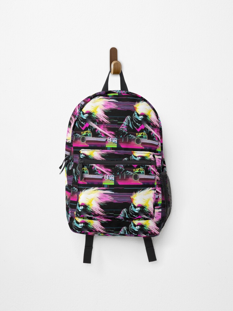 Thumbnail 1 of 3, Backpack, Neon Riffs in Digital Rifts 3 designed and sold by ramboe.