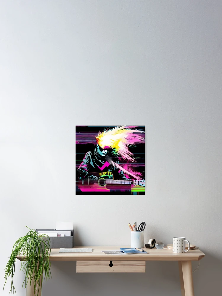 Thumbnail 2 of 3, Poster, Neon Riffs in Digital Rifts 3 designed and sold by ramboe.
