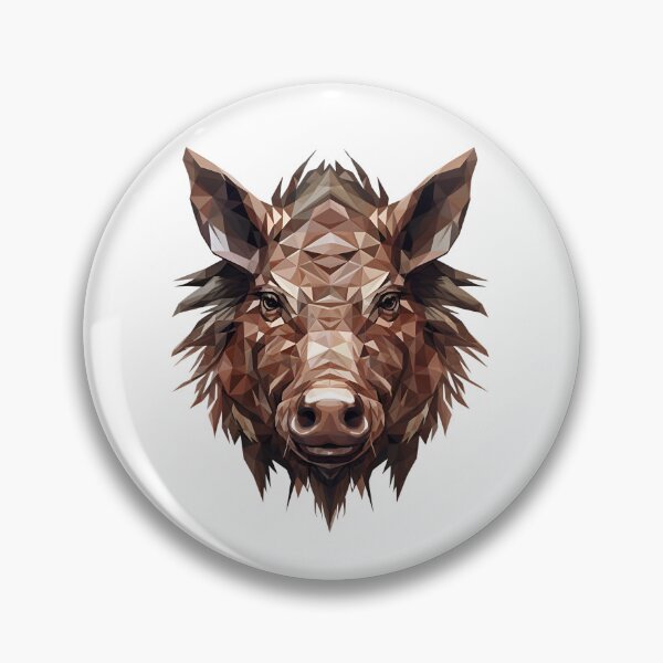 Item preview, 3D Cartoon Hog, wild boar, Logo, Sticker, Wall arts, Art Prints and More designed and sold by Kevin Lou.