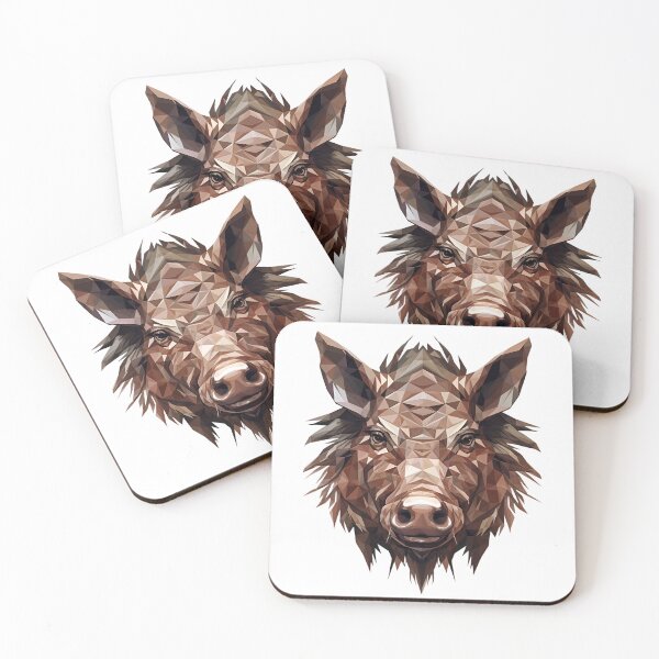 Item preview, 3D Cartoon Hog, wild boar, Logo, Sticker, Wall arts, Art Prints and More designed and sold by Kevin Lou.