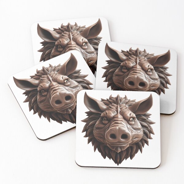 Item preview, 3D Cartoon Hog, wild boar, Logo, Sticker, Wall arts, Art Prints and More designed and sold by Kevin Lou.
