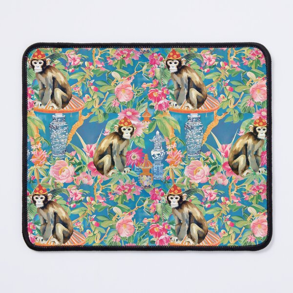 Item preview, Monkey in chinoiserie garden designed and sold by SophieClimaArt.