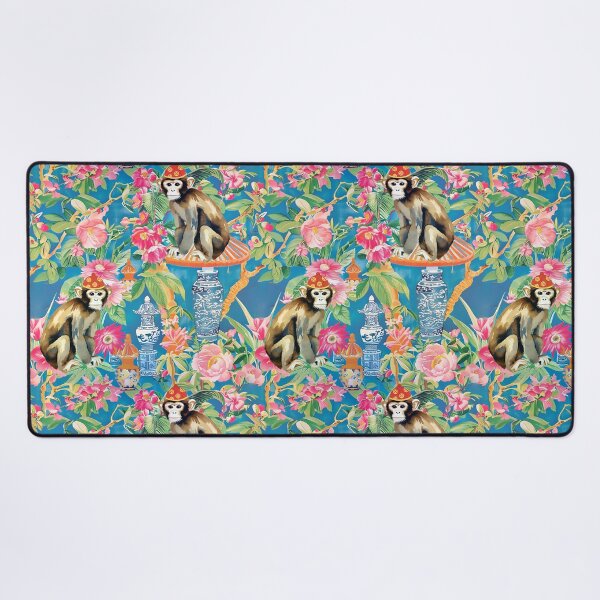 Item preview, Monkey in chinoiserie garden designed and sold by SophieClimaArt.