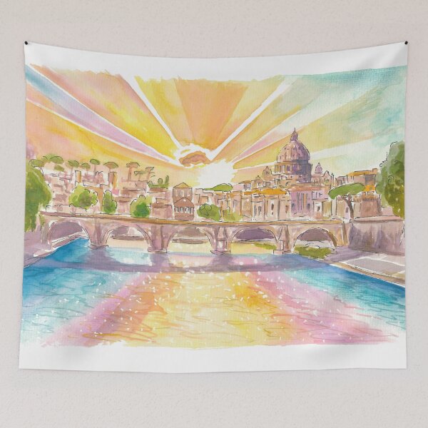 Item preview, Incredible Rome Scene with Sunrays over Eternal City  designed and sold by artshop77.