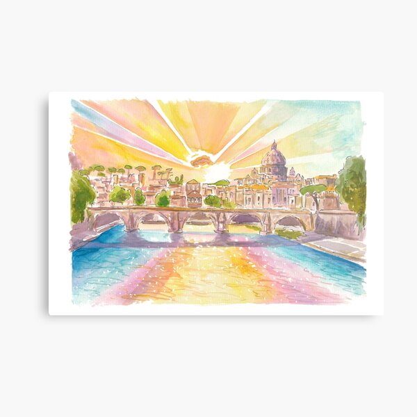 Item preview, Incredible Rome Scene with Sunrays over Eternal City  designed and sold by artshop77.