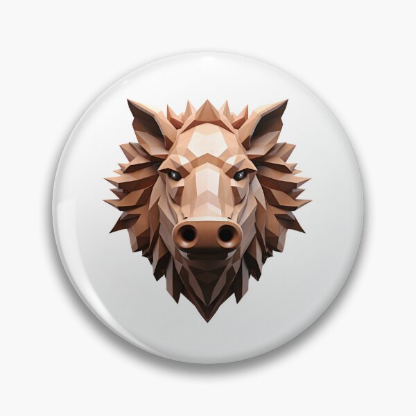 Item preview, 3D Cartoon Hog, wild boar, Logo, Sticker, Wall arts, Art Prints and More designed and sold by Kevin Lou.