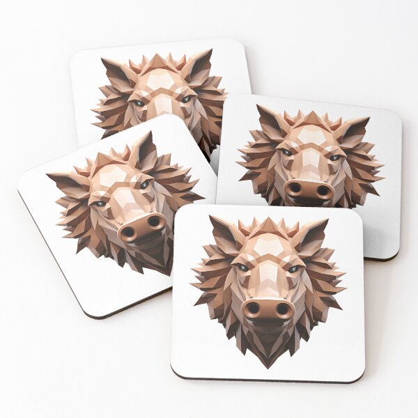 Item preview, 3D Cartoon Hog, wild boar, Logo, Sticker, Wall arts, Art Prints and More designed and sold by Kevin Lou.