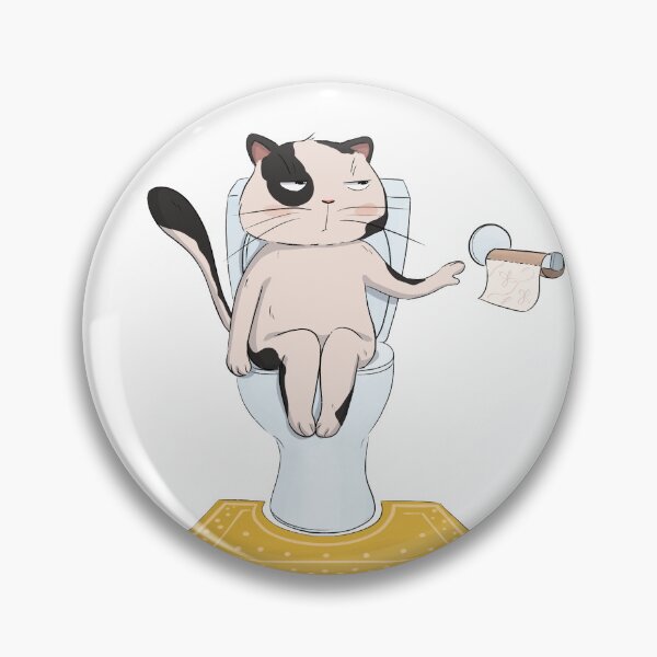 Item preview, A grumpy cat and the bathroom disaster designed and sold by ZeinalArt.