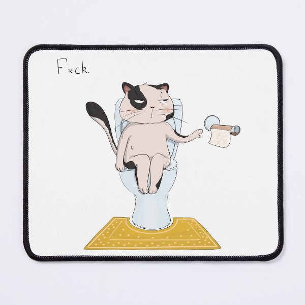 Item preview, A grumpy cat and the bathroom disaster designed and sold by ZeinalArt.