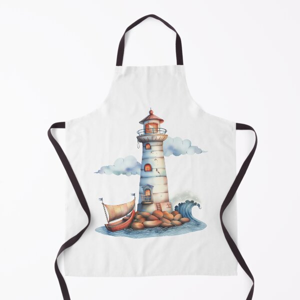 Aperçu de l'œuvre Joli phare de style livre de contes aquarelle créée et vendue par 1enchik.
