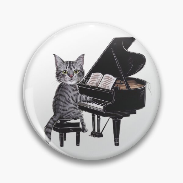 Item preview, Cat playing the piano designed and sold by Tajdi.