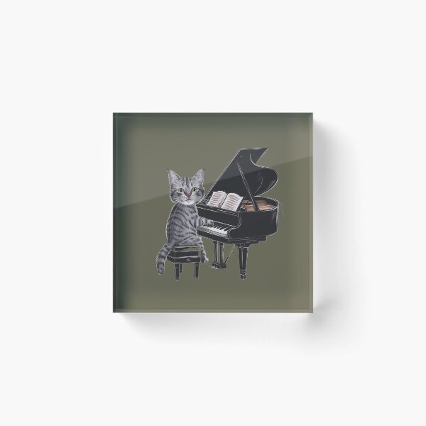 Item preview, Cat playing the piano designed and sold by Tajdi.