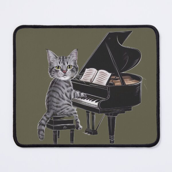 Item preview, Cat playing the piano designed and sold by Tajdi.