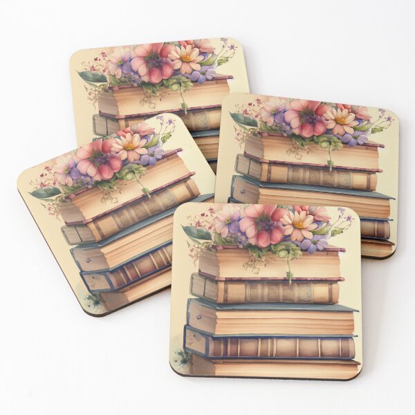 Item preview, Books & Flowers Watercolor designed and sold by LianaCreates.