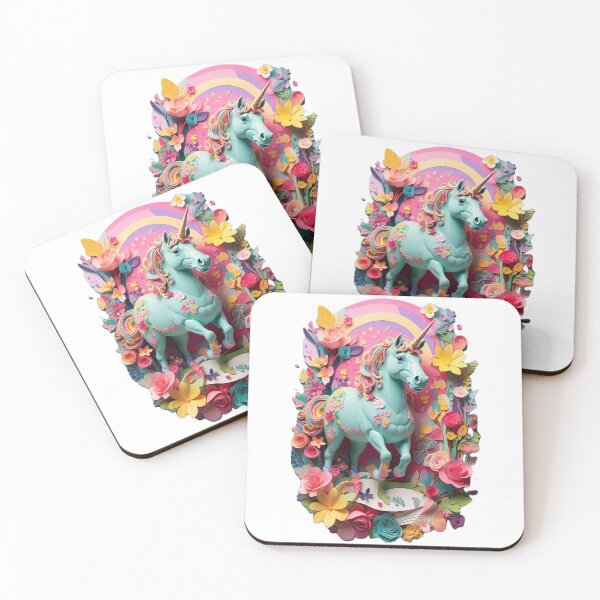 Item preview, Cute Unicorn Vibrant Flowers designed and sold by BaisaStudio.