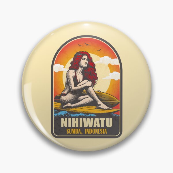 Item preview, Nihiwatu Sumba Indonesia Vintage Surfing Graphic designed and sold by CynthiaGraphics.