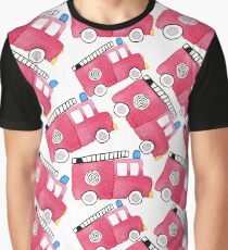 Watercolor fire engine toy car Graphic T-Shirt