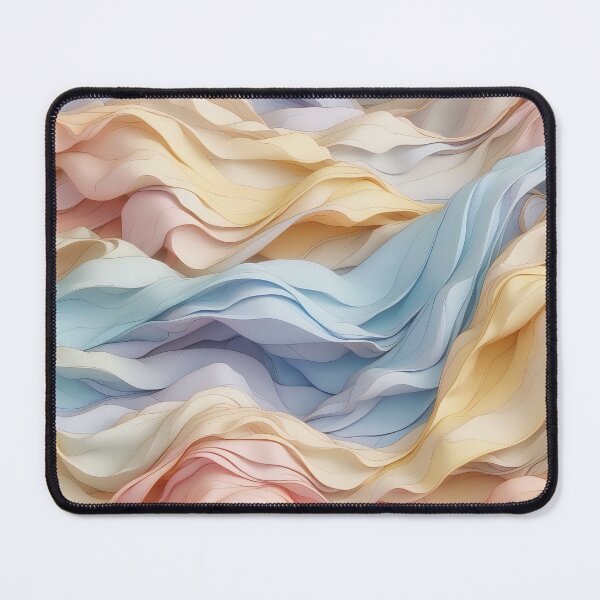 Item preview, Soft Pastel Waves Evoke Serenity in Abstract Form designed and sold by ArtComixHaven.