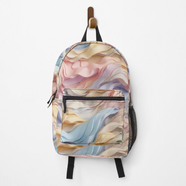 Item preview, Soft Pastel Waves Evoke Serenity in Abstract Form designed and sold by ArtComixHaven.