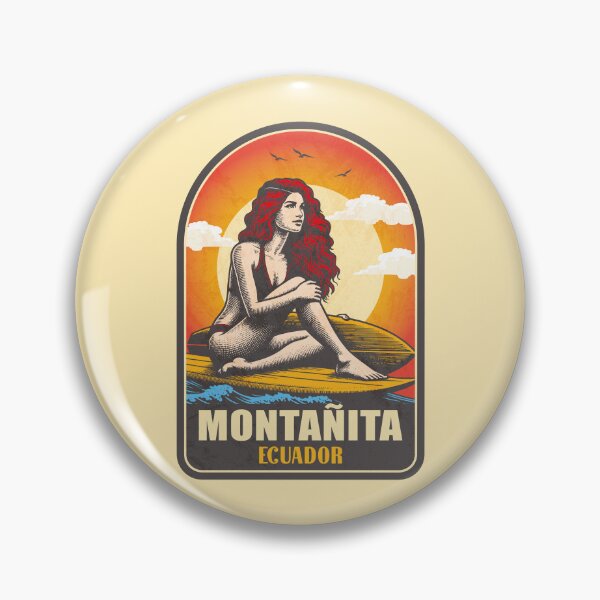 Item preview, Montanita Ecuador Vintage Surfing Graphic designed and sold by CynthiaGraphics.