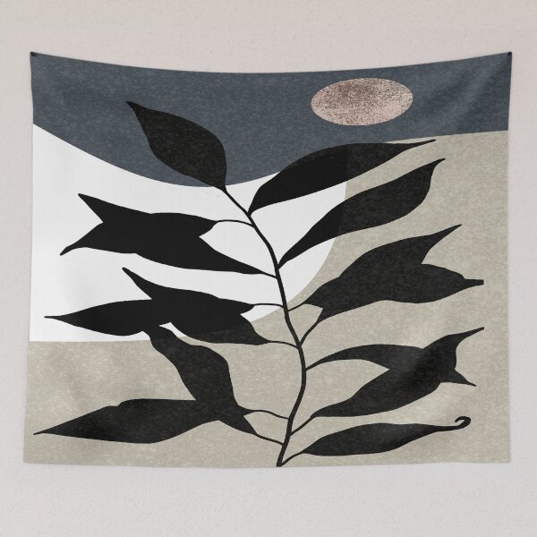 Item preview, Abstract home decorating minimalist flower line art wall poster designed and sold by jayne0524.
