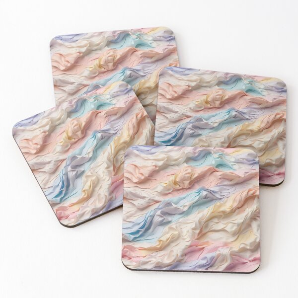 Item preview, Sculpted Pastel Textiles Wave in Harmonious Symphony designed and sold by ArtComixHaven.